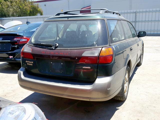 4S3BH6869Y7621169 - 2000 SUBARU LEGACY OUT GREEN photo 4