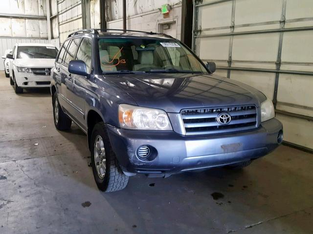 JTEEP21A640044932 - 2004 TOYOTA HIGHLANDER BLUE photo 1