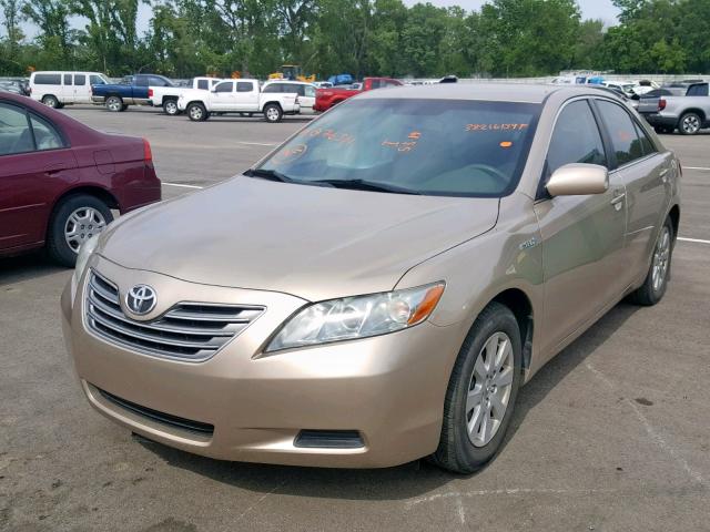 4T1BB46K49U076311 - 2009 TOYOTA CAMRY HYBR GOLD photo 2