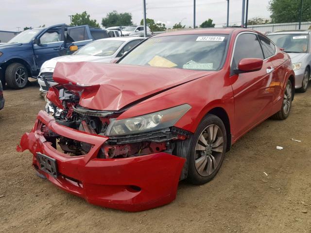 1HGCS12848A012305 - 2008 HONDA ACCORD EXL RED photo 2