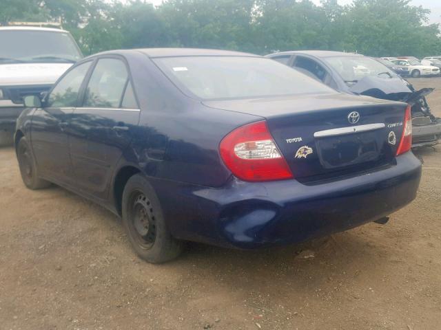 4T1BE30K04U276797 - 2004 TOYOTA CAMRY LE BLUE photo 3