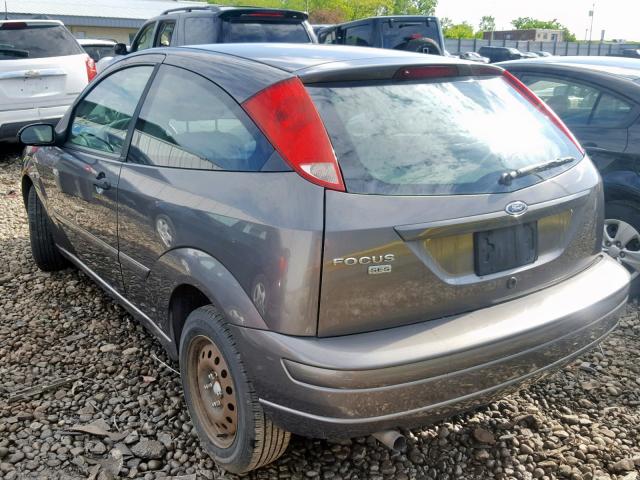 1FAHP31N77W167351 - 2007 FORD FOCUS ZX3 GRAY photo 3