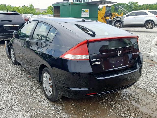 JHMZE2H51AS041200 - 2010 HONDA INSIGHT LX BLACK photo 3