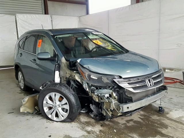 5J6RM4H77CL063842 - 2012 HONDA CR-V EXL BLUE photo 1