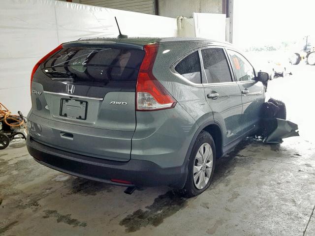 5J6RM4H77CL063842 - 2012 HONDA CR-V EXL BLUE photo 4