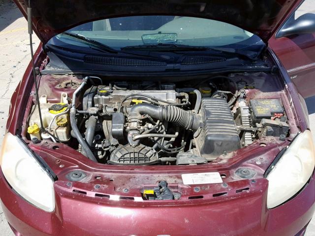 1B3EJ46XX1N528729 - 2001 DODGE STRATUS SE MAROON photo 7