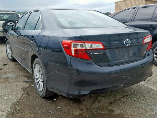 4T1BD1FK4DU087472 - 2013 TOYOTA CAMRY HYBR BLACK photo 3