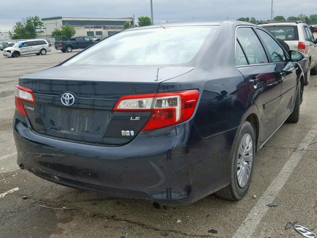 4T1BD1FK4DU087472 - 2013 TOYOTA CAMRY HYBR BLACK photo 4