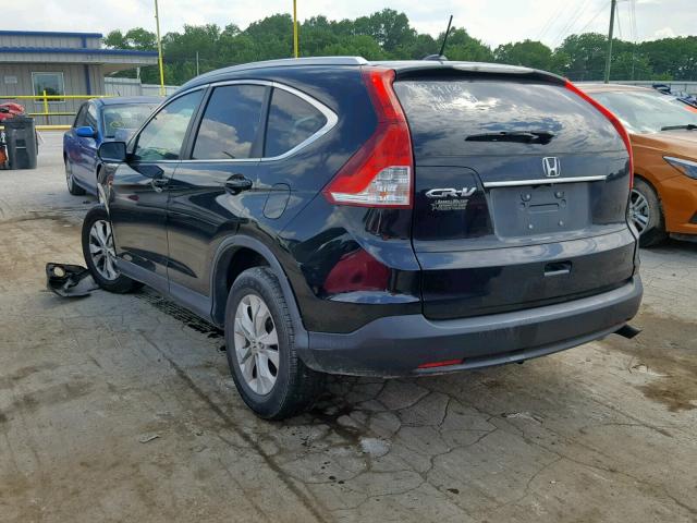 2HKRM3H79DH509799 - 2013 HONDA CR-V EXL BLACK photo 3