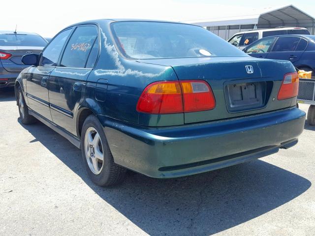 2HGEJ6617XH576617 - 1999 HONDA CIVIC BASE GREEN photo 3