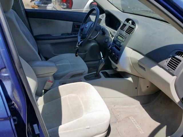 KNAFE121755144546 - 2005 KIA NEW SPECTR BLUE photo 5