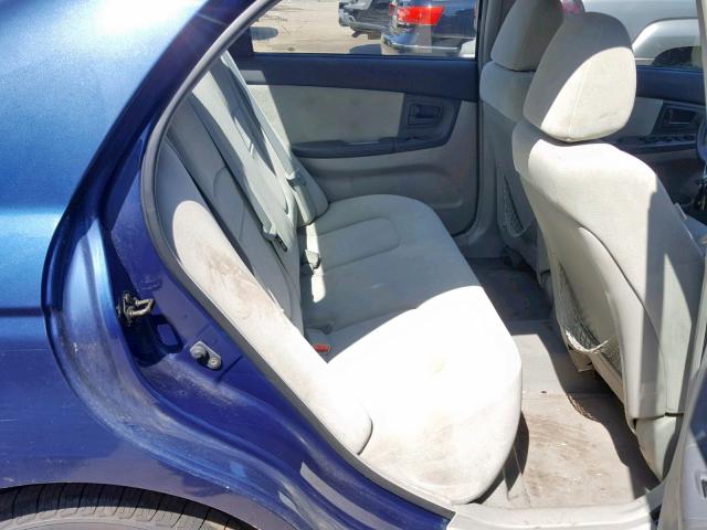 KNAFE121755144546 - 2005 KIA NEW SPECTR BLUE photo 6