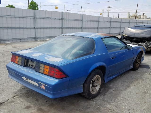 1G1FP23EXNL151337 - 1992 CHEVROLET CAMARO RS BLUE photo 4