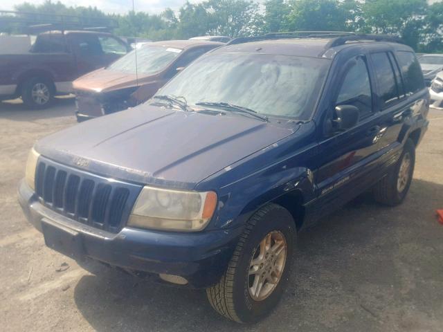 1J4GW58N3YC158444 - 2000 JEEP GRAND CHER BLUE photo 2