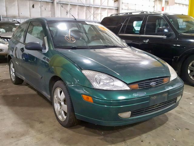 3FAFP3132YR241124 - 2000 FORD FOCUS ZX3 GREEN photo 1