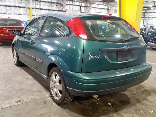 3FAFP3132YR241124 - 2000 FORD FOCUS ZX3 GREEN photo 3