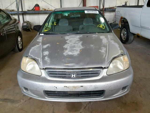 2HGEJ6618YH563764 - 2000 HONDA CIVIC BASE SILVER photo 9