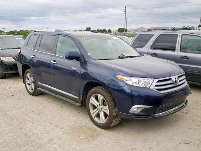 5TDDK3EHXDS192302 - 2013 TOYOTA HIGHLANDER BLUE photo 1