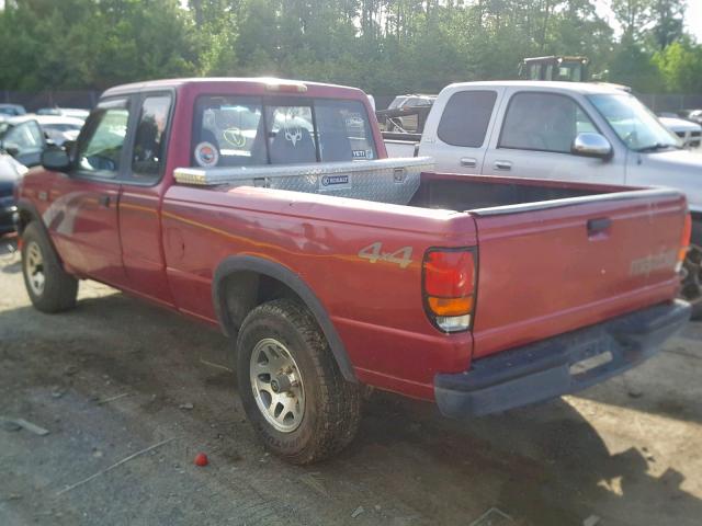 4F4CR17X2STM24512 - 1995 MAZDA B4000 CAB RED photo 3