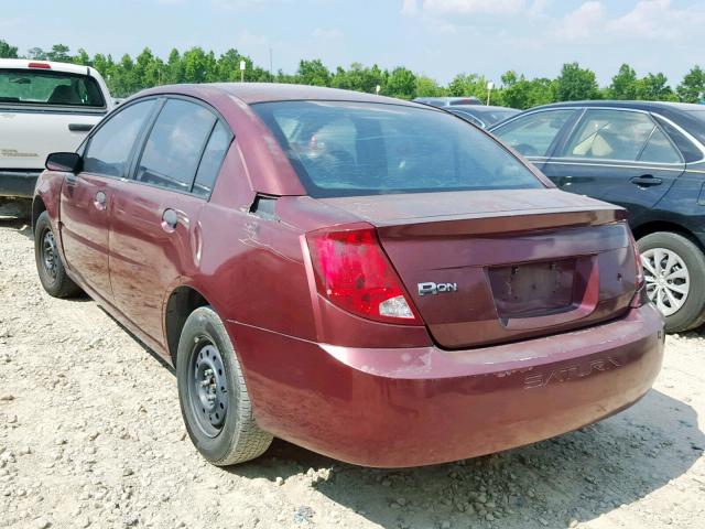 1G8AF52F53Z166347 - 2003 SATURN ION LEVEL RED photo 3