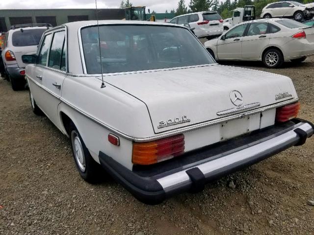 11511412051920 - 1976 MERCEDES-BENZ 300D WHITE photo 3