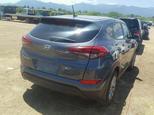 KM8J23A47HU275530 - 2017 HYUNDAI TUCSON SE GRAY photo 4