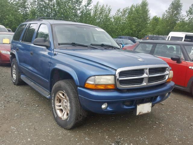 1B4HS48N12F220653 - 2002 DODGE DURANGO SL BLUE photo 1