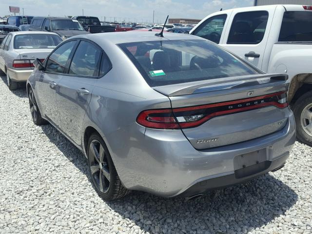 1C3CDFEB9FD253077 - 2015 DODGE DART GT SILVER photo 3