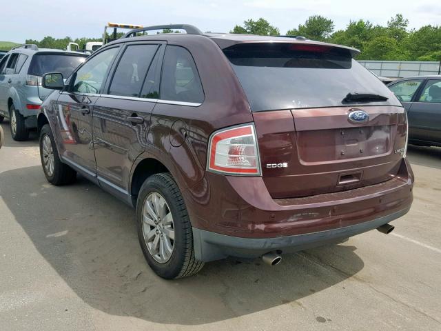 2FMDK49C39BA92728 - 2009 FORD EDGE LIMIT BURGUNDY photo 3