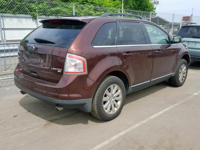 2FMDK49C39BA92728 - 2009 FORD EDGE LIMIT BURGUNDY photo 4