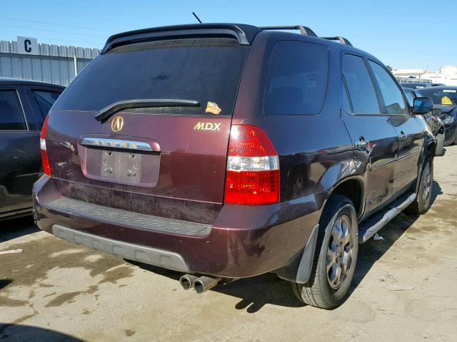 2HNYD18832H501416 - 2002 ACURA MDX TOURIN BURGUNDY photo 4