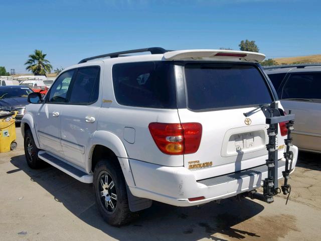 5TDBT48A93S143275 - 2003 TOYOTA SEQUOIA LI WHITE photo 3