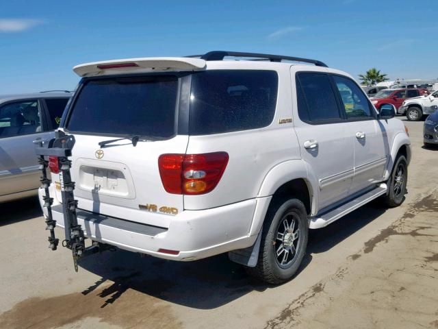 5TDBT48A93S143275 - 2003 TOYOTA SEQUOIA LI WHITE photo 4