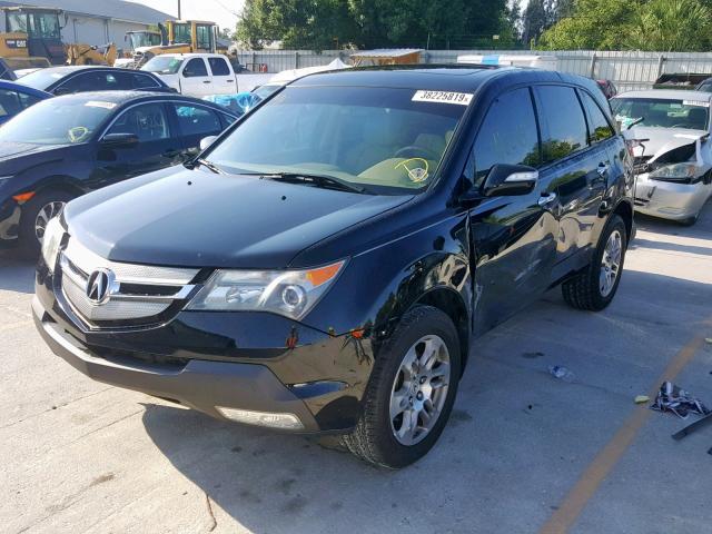 2HNYD28269H533952 - 2009 ACURA MDX BLACK photo 2