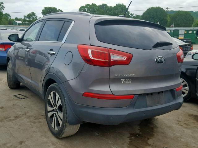 KNDPC3A27D7543298 - 2013 KIA SPORTAGE E GRAY photo 3