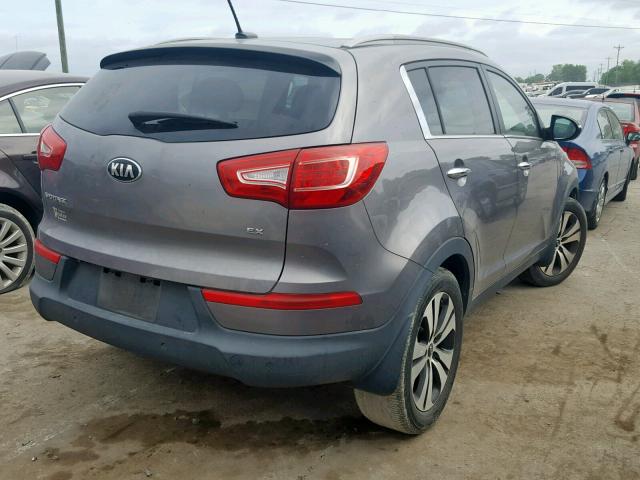 KNDPC3A27D7543298 - 2013 KIA SPORTAGE E GRAY photo 4