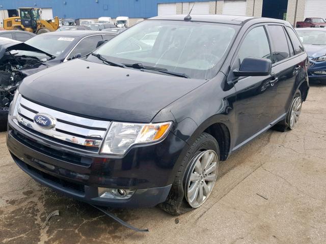 2FMDK3JC3ABB68619 - 2010 FORD EDGE SEL BLACK photo 2