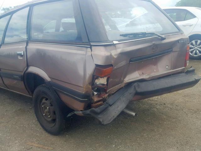 JF2AN53B9HE488932 - 1987 SUBARU GL 4WD BROWN photo 9