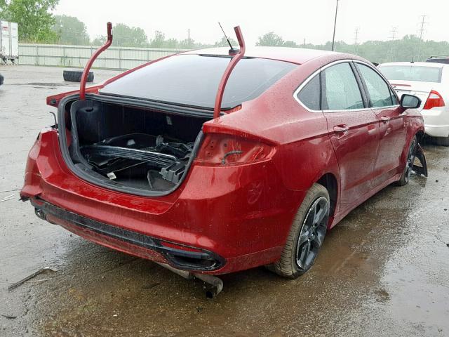 3FA6P0K95DR118459 - 2013 FORD FUSION TIT BURGUNDY photo 4