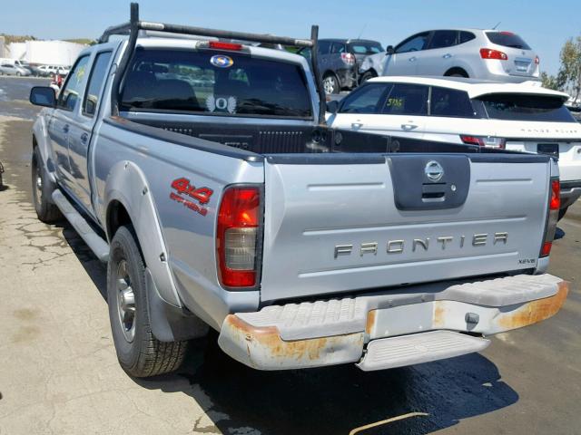 1N6ED29Y92C346951 - 2002 NISSAN FRONTIER C SILVER photo 3