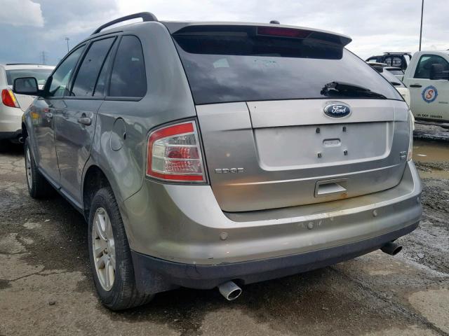 2FMDK48C48BB15501 - 2008 FORD EDGE SEL GRAY photo 3