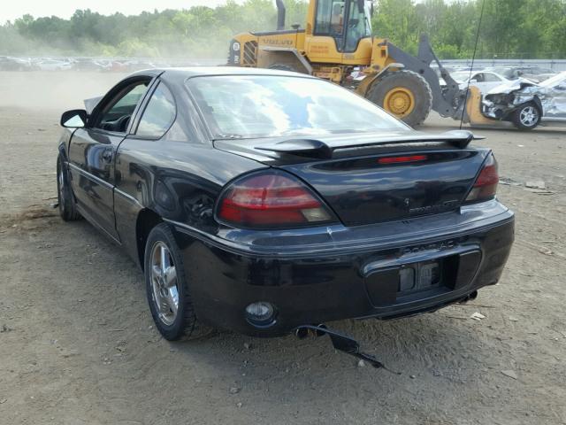 1G2NW12E9YM707805 - 2000 PONTIAC GRAND AM G BLACK photo 3