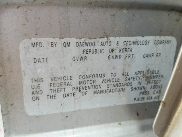 KL1TD56636B514648 - 2006 CHEVROLET AVEO BASE Gümüş foto 10