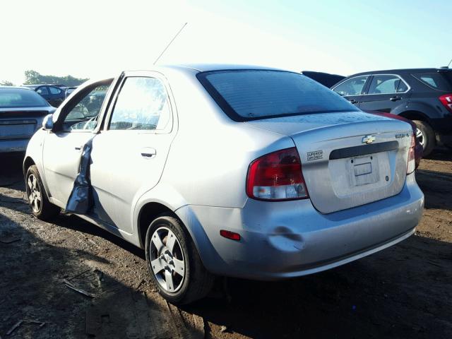 KL1TD56636B514648 - 2006 CHEVROLET AVEO BASE Gümüş foto 3