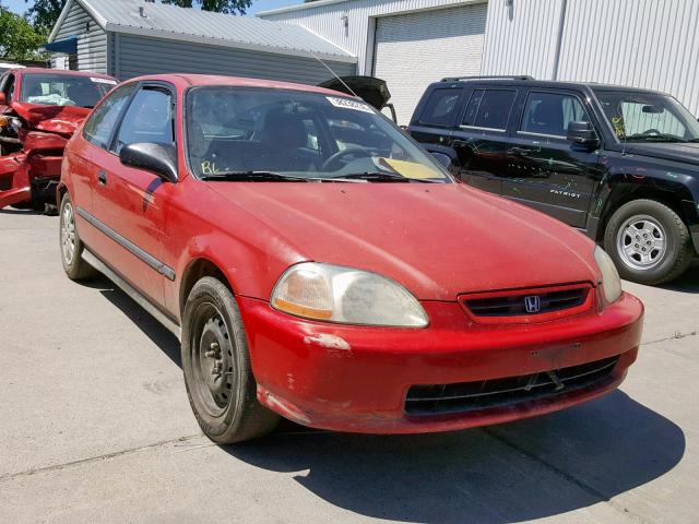 2HGEJ6341VH108779 - 1997 HONDA CIVIC DX RED photo 1