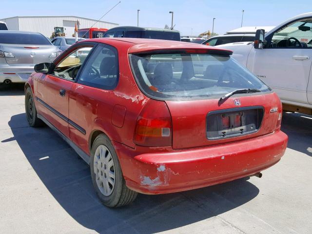 2HGEJ6341VH108779 - 1997 HONDA CIVIC DX RED photo 3