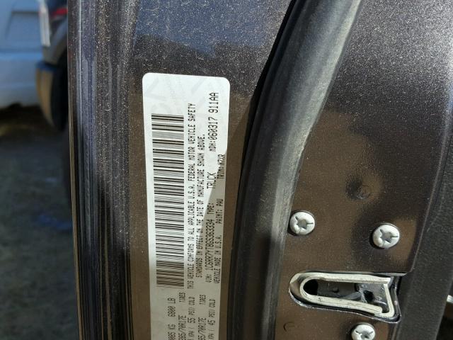 1C6RR7YT8GS363334 - 2016 RAM 1500 REBEL ნაცრისფერი ფოტო 10