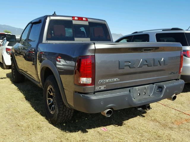 1C6RR7YT8GS363334 - 2016 RAM 1500 REBEL ნაცრისფერი ფოტო 3