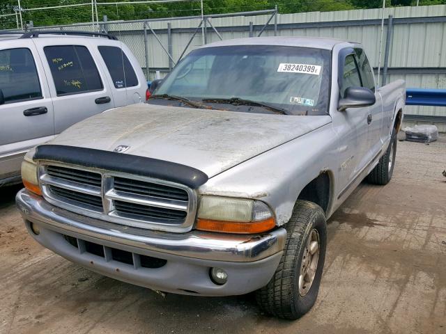 1B7GG22X51S255538 - 2001 DODGE DAKOTA GRAY photo 2