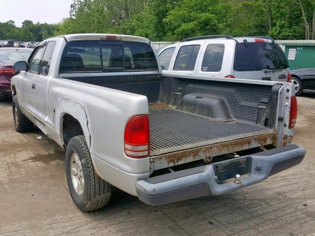 1B7GG22X51S255538 - 2001 DODGE DAKOTA GRAY photo 3